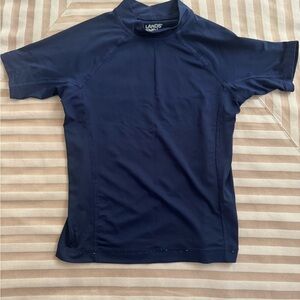 Lands' End Kids Navy Swim Rashguard
